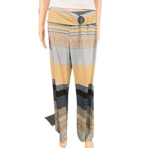 Wide Leg Palazzo Style Pants Boho Revival Festival Hippie Chic Lightweight SZ L